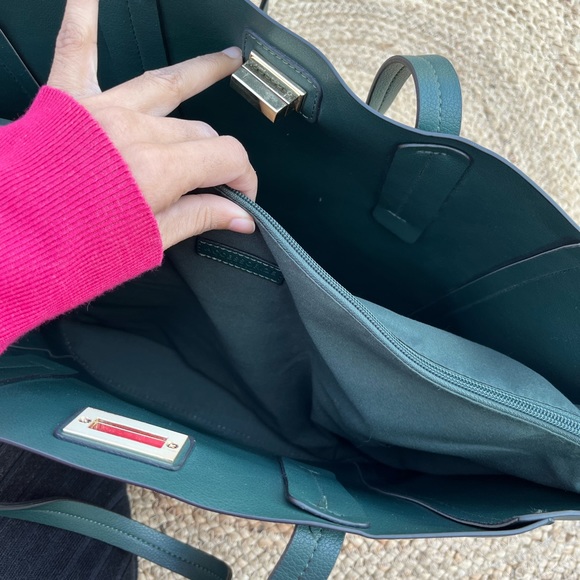 Accessorize Forest Green Handbag / Accessorize Tote Bag - Picture 3 of 6